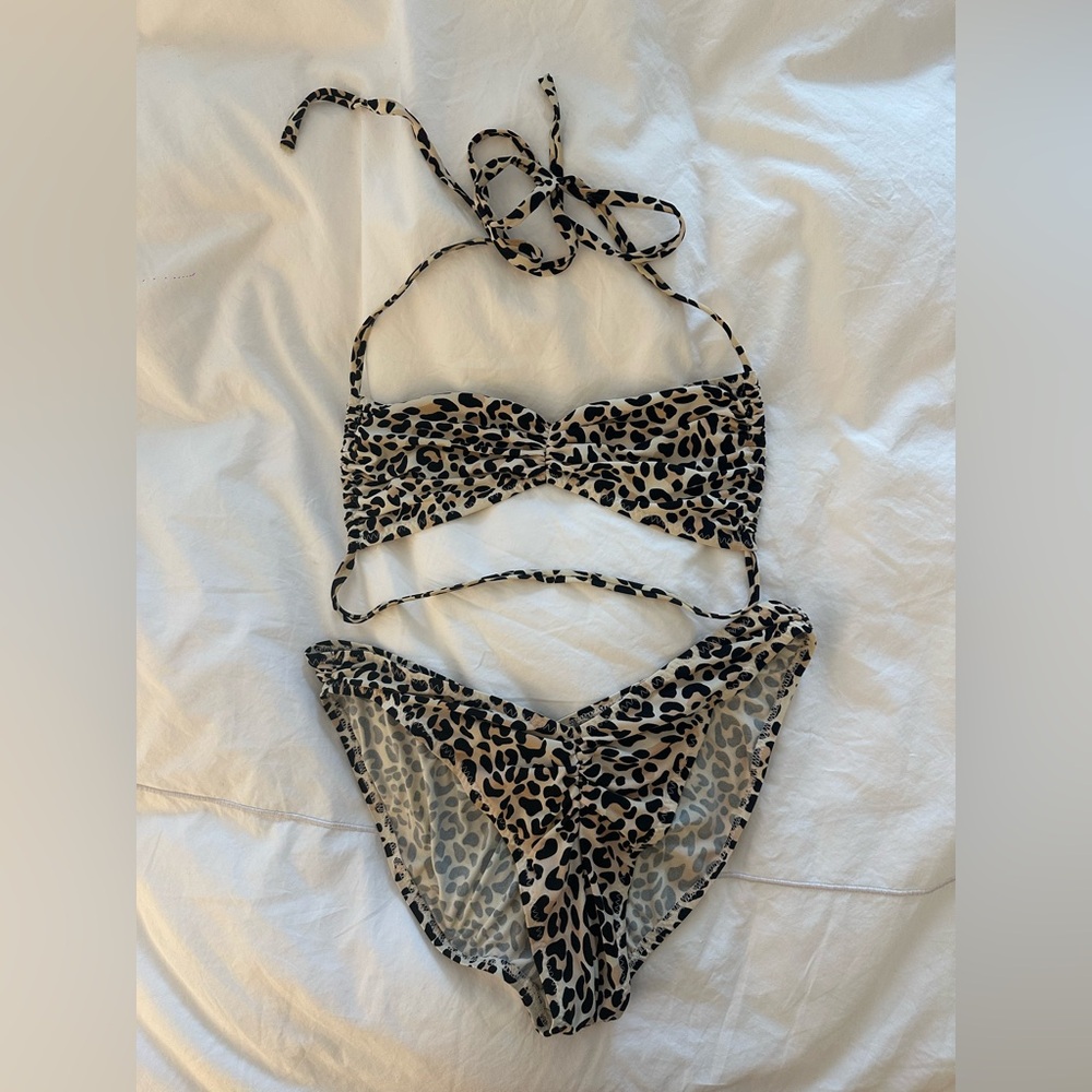 Norma Kamala Leopard Print Bikini Set size medium